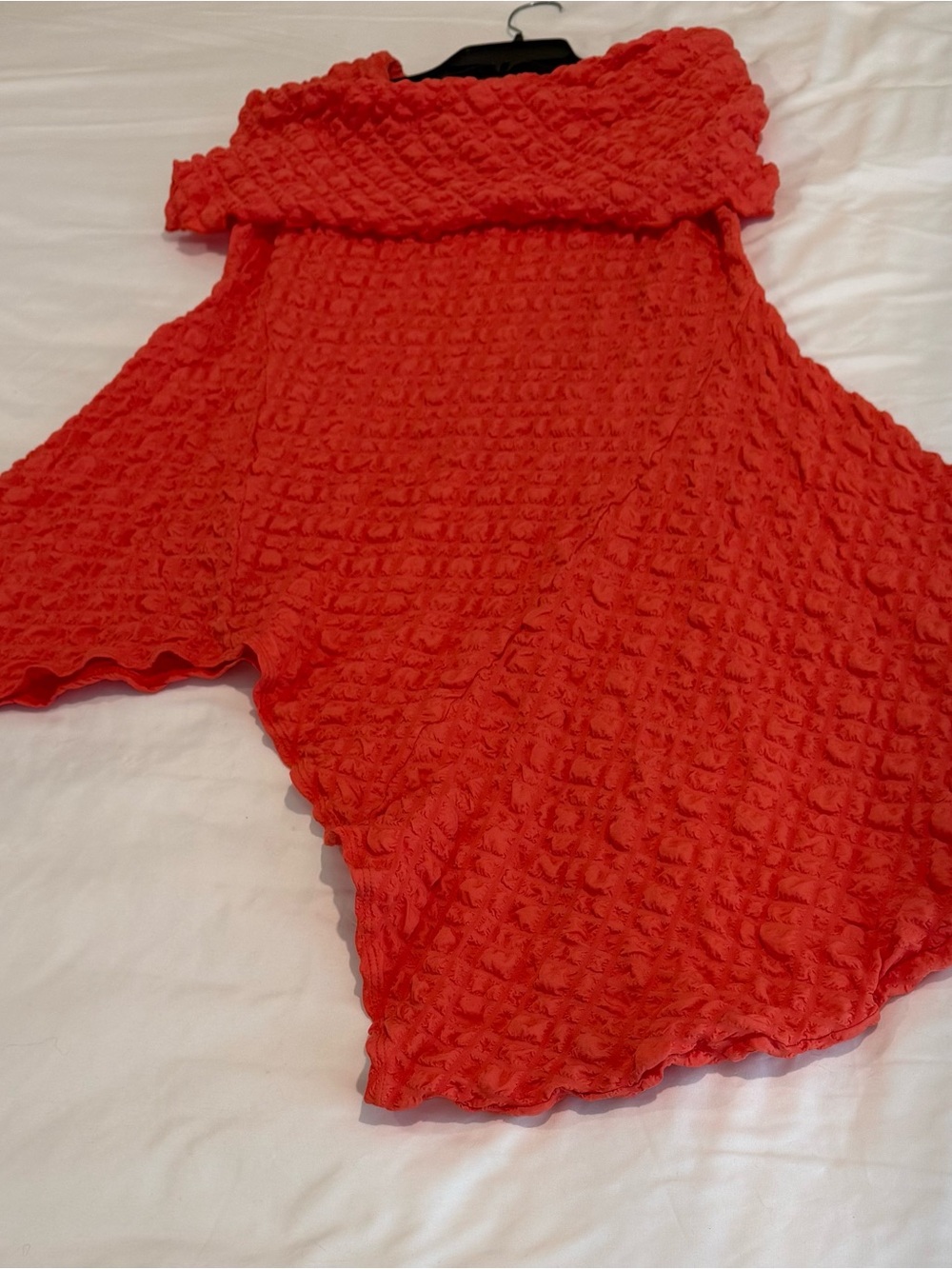 IC COLLECTION Orange Textured Blouse